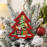 Wooden Luminous Pendant Christmas Decorations_Cwmm2935