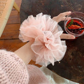PINK BALLET LACE BOW SCRUNCHIE FOR SWEET UPDOS_CWAHA5513