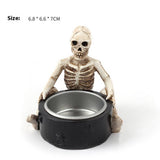 HALLOWEEN WITCH SKULL CANDLE HOLDER DECOR_CWMM9877