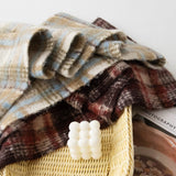 FUZZY PLAID SCARF SOFT TASSEL WRAP FOR WOMEN_CWASC1008