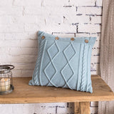 DIAMOND PATTERN TWIST BUTTON PILLOW CAR CUSHION_CWMM2377