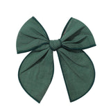 Vintage Plaid Bow Tail Hair Clip For Kids