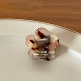 INK BROWN FLORAL MINI HAIR CLAW RETRO BANG CLIP_CWAHA3951