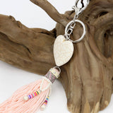 BOHEMIAN STYLE TASSEL KEYCHAIN HEART PENDANT_CWMM3554