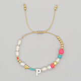 FASHION HAND WOVEN LETTER PEARL BRACELET_CWMM3812
