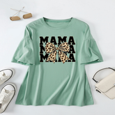 LEOPARD BOW PRINT T SHIRT LOOSE FIT FOR WOMEN_CWTTS1461