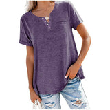 Versatile V-Neck Short-Sleeved Loose T-Shirt_Cwtbls02472