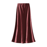 ELEGANT PLEATED SATIN FISHTAIL SKIRT_CWBMS0287
