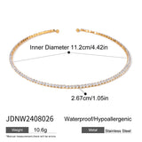 18K GOLD WHITE ZIRCON FULL PAVE CUFF BRACELET_CWAJE4659