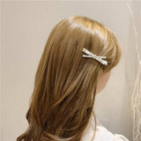 BOW HAIRPIN PEARL SIDE CLIP CROSS BANGS CLIP_CWAHA4662