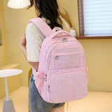 BACKPACKS FOR SCHOOL GIRLS HEART PRINT 2 PIECE SET_CWAB5393