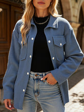 Minimalist style single-row multi-button jacket