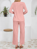 Solid-Color Knitted Jacquard Long Loose Suit