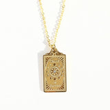 NEW RETRO CLASSIC GOLD TAROT NECKLACE_CWMM5555
