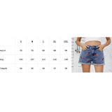 Washed Cherry Embroidered Denim Shorts Hot Pants