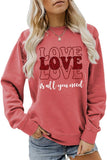 Valentine Day Love Print Pullover_Cwtstl0996