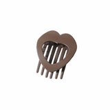 Cwaha07446_Flat Heart Hair Claw Clip Strong Grip For Women