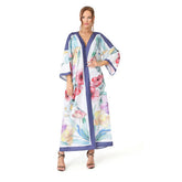 BOHO PRINT KIMONO BEACH COVER UP CARDIGAN_CWMM6309