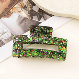 Acrylic Square Sequin Hollow Hair Claw_Cwaha07291
