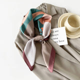 Mint Mambo Style Cartoon Print Satin Square Scarf_Cwasc0817