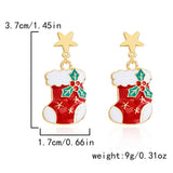 NEW CHRISTMAS BELL ASYMMETRICAL EARRINGS_CWAJE2388