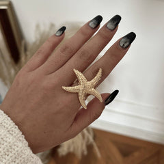 IRREGULAR HOLLOW WINDING IMITATION PEARL RING_CWMM3234