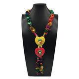 COLORFUL COCONUT WOOD BEADS LONG NECKLACE_CWMM4732