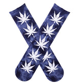 Tie-Dyed Maple Leaf Pattern Socks_Cwms0253