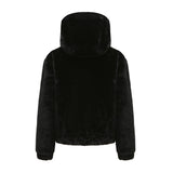 Womens Fleece Hooded Long-Sleeved Thermal Jacket