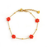 COLORFUL STAINLESS STEEL FLOWER ANKLET_CWAJE4610