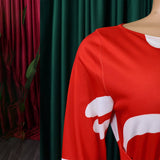 FASHIONABLE PRINTED LACE UP OVERSIZED DRESS_CWDMD3696