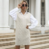 Vintage Floral Loose Fashion Waistcoat Dress