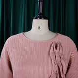 SOLID COLOR LOOSE CASUAL ROUND NECK DRESS_CWDSD6164