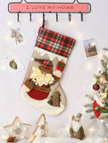 SEQUINED 3D SANTA CLAUS CHRISTMAS STOCKINGS_CWMS1424