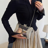 CELEBRITY EVENING BAG DIAMOND CHAIN CLUTCH_CWAB3255