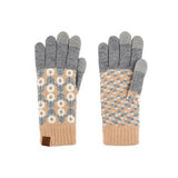CONTRAST COLOR WOOL KNITTED JACQUARD WARM GLOVES_CWMM2879