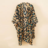 LEOPARD PRINT FRONT OPEN KIMONO FOR SUMMER WOMENS_CWASC0797