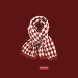 RED KNIT SCARF COZY WINTER CHRISTMAS GIFT_CWASC1500