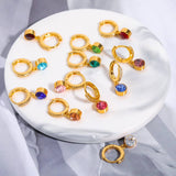 DECEMBER BIRTHSTONE DIAMOND ZIRCON STUD EARRINGS_CWAJE5079