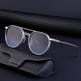 OVAL FRAME SUNGLASSES METALDOUBLE BRIDGESUNGLASSES_CWASG0560