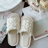 NEW INDOOR BREATHABLE LINEN SOFT SOLED SLIPPERS_CWMM2966