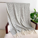 LEOPARD JACQUARD SCARF FAUX CASHMERE WINTER WRAP_CWASC0971