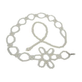 SIMPLECASUALFLOWERBUCKLE ELASTICWAIST CHAIN_CWABE0505