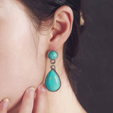 RETRO CREATIVE PATTERN WATER DROP EARRINGS_CWAJE2011