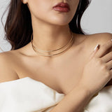 FASHIONABLE HIGH END CROSS OUTLINE NECKLACE_CWMM3185