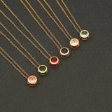 FASHION ROUND ZIRCONIUM CLAVICLE CHAIN NECKLACE_CWAHA0877