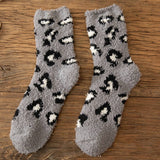 HOME WARM PADDED LEOPARD SOCKS_CWMS0341