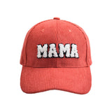 MAMA EMBROIDERED CORDUROY HAT WARM CWAH1218