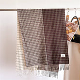 PLAID COLORBLOCK SCARF UNISEX WARM WINTER SHAWL_CWASC1447