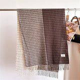 PLAID COLORBLOCK SCARF UNISEX WARM WINTER SHAWL_CWASC1447